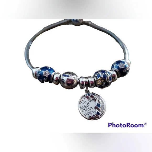 Nina Sterling Silver Charm Bracelet Compatible with pandora - Picture 1 of 4